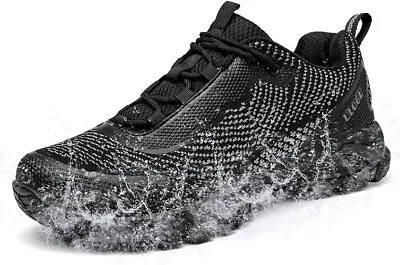 Fogoin Waterproof Breathable Walking Hiking Shoes Black UK 5.5 Unisex Mens Women • £9.95
