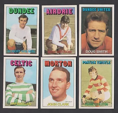 6 X 1972 A & BC FOOTBALLERS SCOTTISH BLUE BACK CONFECTIONERY CARDS EXC • £4.99
