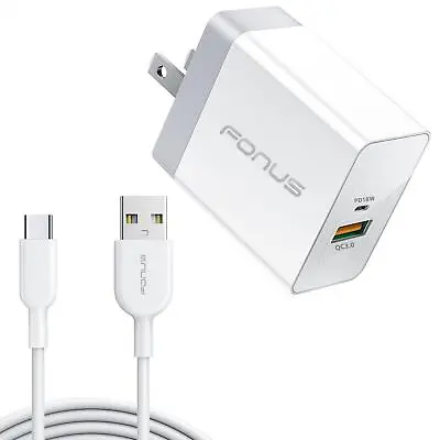 36W PD HOME CHARGER FAST TYPE-C 6FT LONG CABLE USB-C POWER For PHONES & TABLETS • $21.10