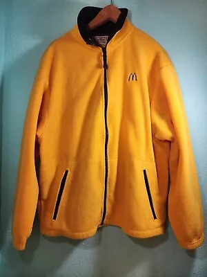 McDonald's Men's Yellow Fleece Full Zip Sweater Size L Rare • $33