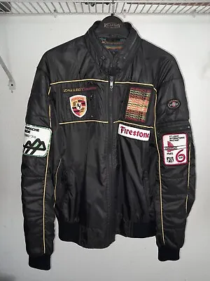 Vintage 80’s Style Auto Competition PORCHE Racing Jacket Sz Med ONE OF A KIND! • $145