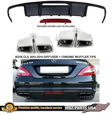 CLS63 Diffuser + Tips Chrome Facelift AMG CLS550 2012 2013 2014 CLS550 Bumper • $415