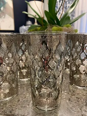 Beyond RARE Vintage CULVER SILVER Valencia Highball Glasses Set Of 10 • $1600