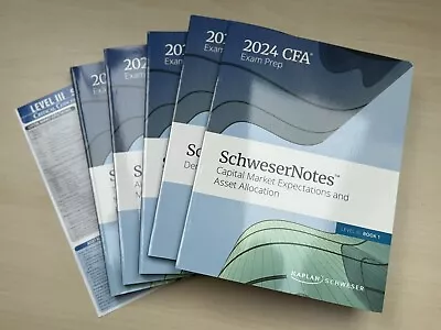 CFA Level 3 Kaplan Schweser 2024 Full Books 1-5 + QuickSheet • £140