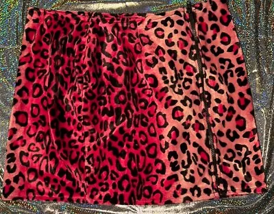 Pink Ombré Leopard Print Mini Skirt NEW Size 14 Rockabilly Punk Goth Alternative • $7