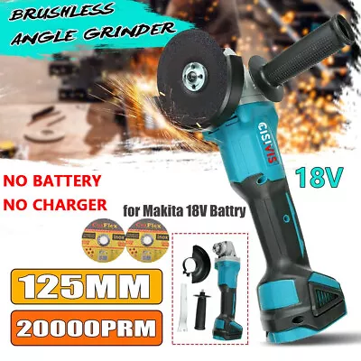 £26.99 • Buy 18V 125mm Brushless Angle Grinder For Makita Cordless Replace Li-ion Battery UK