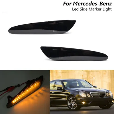 Smoked Led Side Marker Light For 03-06 Mercedes Benz W211 E-Class E500 E55 AMG • $26.99