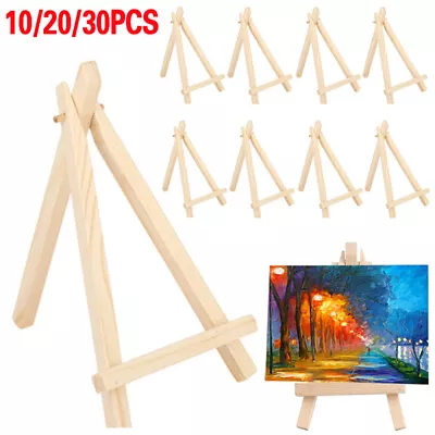 30X Mini Wooden Easel Table Wedding Picture Name Card Holder Display Small Stand • £6.59
