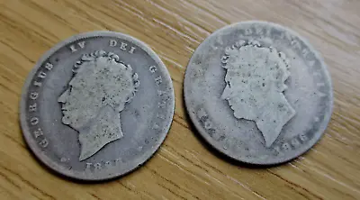 1826 & 1827? GEORGE IV SHILLING Sterling Silver .925 • £11