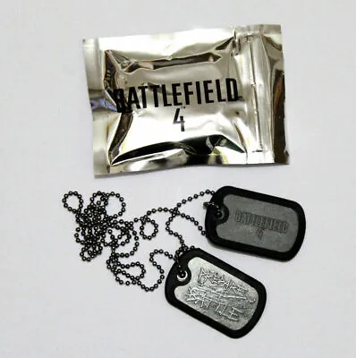 $29.42 • Buy Battlefield 4 Rare Promo Dog Tags Tag Necklace Xbox 360 One PS4 PS3 PC