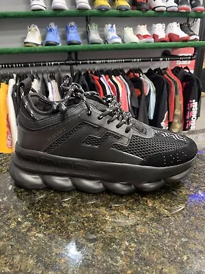 Versace Chain Reaction Black Sneaker Size 44 (11 US) • $480