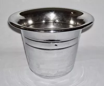 ATLAS METAL SPINNING CO. ~ Vintage Chrome Plated Copper CHAMPAGNE/WINE BUCKET • $29