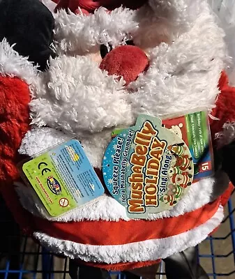 Mushabelly Chatter Christmas Santa Claus Plush Stuffed Animal Toy Talk Sound 12” • $33