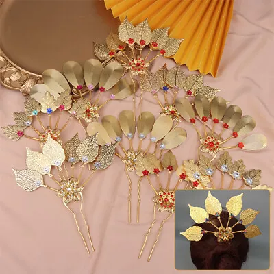 Dai Nationality Ethnic Style Headdress Thai Ethnic Leaf Hairpin Headdre: • £7.76