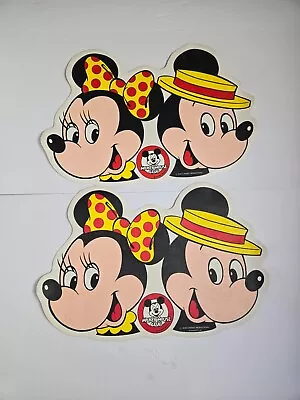 2 Vintage Walt Disney Mickey Mouse Club Minnie Mouse  Vinyl Place Mats Set Of 2. • $20