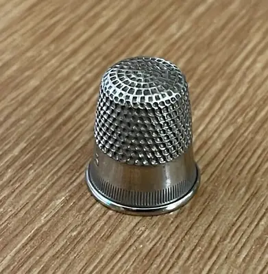 Vintage Antique Thimble Size 3 Made In Spain Silver Coloured Metal Unusual Size* • £5.99