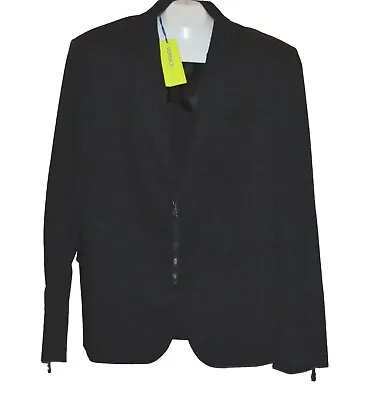 Versace Jeans Black Men's Cotton Blazer Jacket Size US 46 EU 56 • $299.99