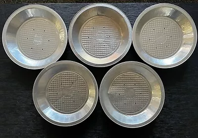 5 Vintage Bakers Square Aluminum Pie Tins With Holes • $14.99