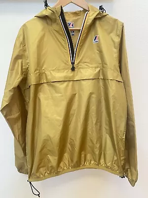 K-Way X Le Vrai Leon 3.0 Sant Ambroeus Windbreaker 1/4 Pull Over Gold Medium • $40