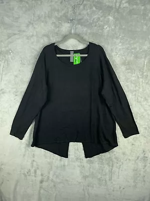 Zuda Sweater Plus 2X Black Ecovero With Crossover Back Detail • $7.99