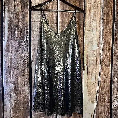 Zara Silver Sequin Dress • $25