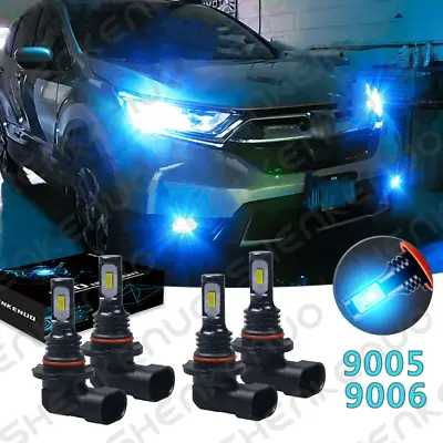 9005+9006 Combo LED Headlight Kit Bulbs High Low Beam 8000K ICE Blue 2pcs • $25.85