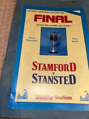 Stamford V Stansted Fa Challenge Vase  Final 28th  April 1984 • £1