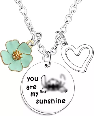 Gifts For Boys Girls Gift For Friend Gifts You Are My Sunshine St**Ch Necklace O • £7.57