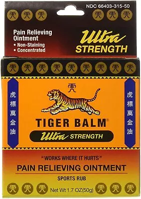 Tiger Balm Pain Relieving Ointment Sports Ultra 50g – Professional Size – • $23.12