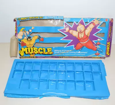 Vintage 1985 MUSCLE Mini Figure Box MIGHTY MAULERS #3 Mattel Retro 80s Toys • $26.69