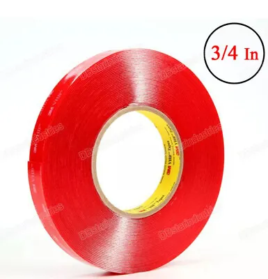 3M™ VHB™ 4910 Clear Double-Sided Adhesive Mounting Acrylic Tape 19mm X 33m • £29.99