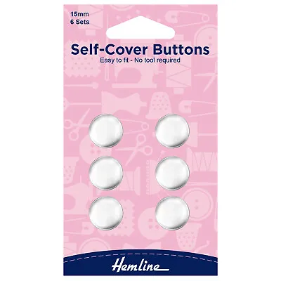 Hemline Self Cover Buttons Metal - Full Range Of Sizes Available! • £5.13