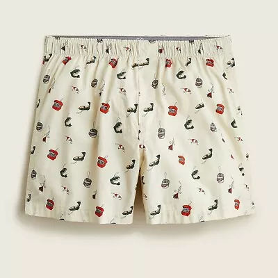 J.Crew Men's XXLARGE Boxers Cotton Fishing Ornament Natural Theme NWT • $18.27