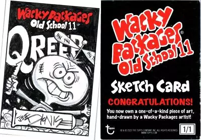 2023 WACKY PACKAGES OLD SCHOOL 11 SKETCH CARD CHARACTER By Jeff Dionise 175 • $109.99