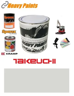 £35 • Buy Takeuchi Light Grey Excavator Paint High Endurance Enamel Paint 1 Litre Tin