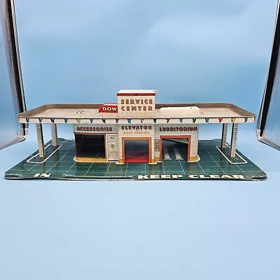 Vintage 1950s MARX Tin Gas Station Service Center Lubritorium Toy • $84.99