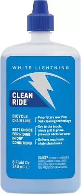White Lightning Clean Ride Bike Chain Wax Lube - 8oz Drip • $16.79