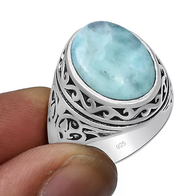 Larimar Ethnic Gemstone Durr Al Najaf Ottoman Arabic Style Jewelry Ring All Size • $8.99