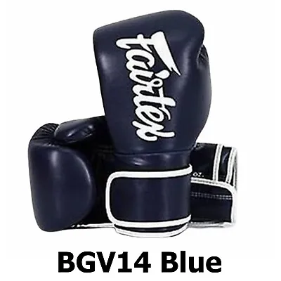 Fairtex BGV14 Blue Gear Muay Thai Game Apparatus Punch Sparring Boxing Gloves • $107.45