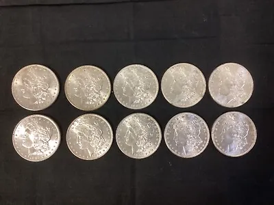 LOT: (10) Ten 1887-P Morgan Silver 90% Dollars - BU Uncirculated Specimens!! • $589.99