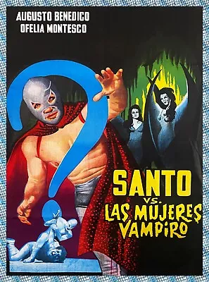 14888.Decoration Poster.Wall Design.Mexican Wrestling Santo Blue Demon Movie • $18