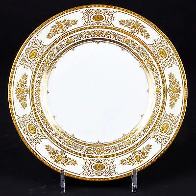 Single Minton Argyle Gold Dinner Plate  Gold Encrustedgiltgilded Tiffany • $200