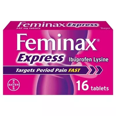 Feminax Express Ibuprofn Lysine 342mg 16 Tablets **MAX 2 PER ORDER**. • £6.49