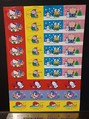$28 • Buy Vintage 80s Stickers SANRIO Hello Kitty Little Twin Stars Sticker Sheet 1989 HTF