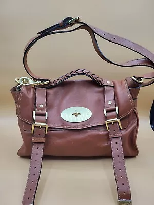 Mulberry Alexa Leather Large Satchel Crossbody Shoulder Hand Bag Vintage Brown • $599.95