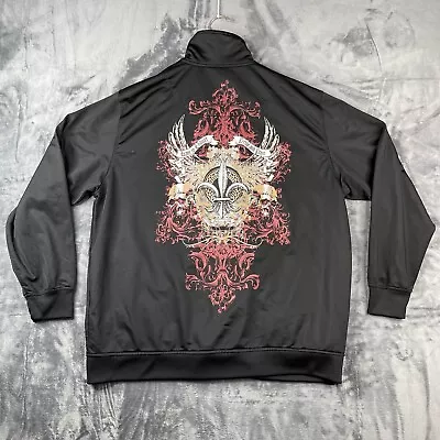 MMA Elite Jacket Mens XL Track Full Zip Tribal Graphic Fight Gear Gothic Biker • $29.99