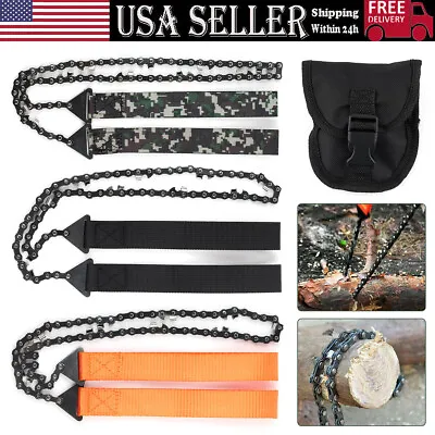 Pocket Rope Chain Saw Outdoor Camping Survival Chainsaw Hand Tool Outdoor • $11.79