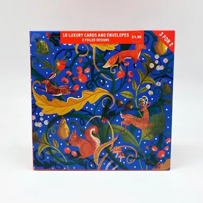 £4.99 • Buy CHRISTMAS CARD Album Fold Folk Animals Luxury  (10 Pack, 2 Designs) New