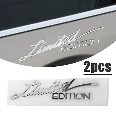 2x Chrome Limited Edition Logo Emblem Badge Metal Sticker Decal Car Accessories • $9.88