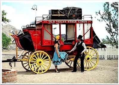 Postcard Old Vegas Stage Coach Actors In Costume Nevada Old West  4 X6  • £5.54